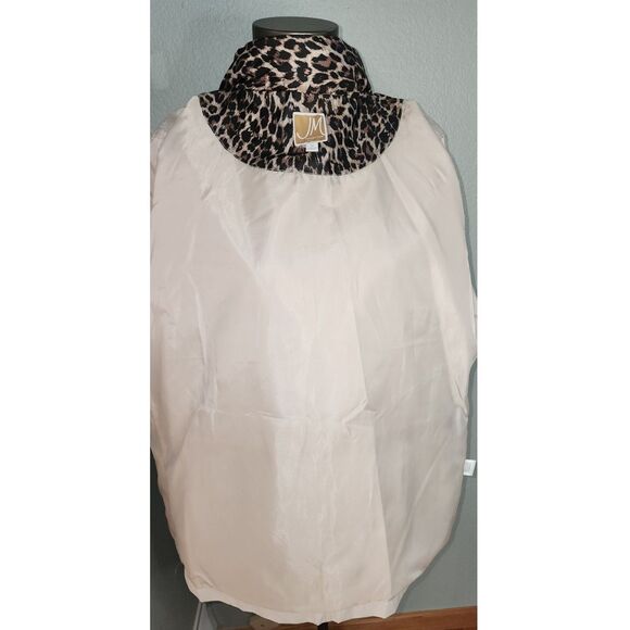 JM Collection Beige Lightweight Windbreaker Jacket Size M - Picture 4 of 8